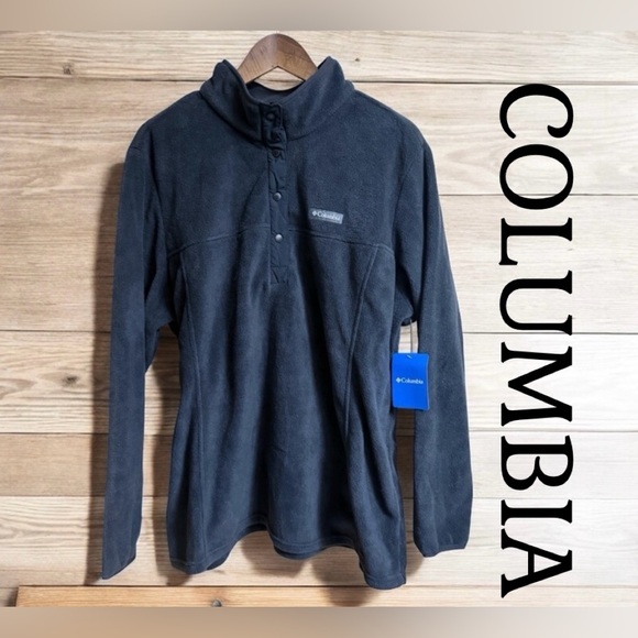 Columbia Jackets & Blazers - Columbia Sportswear Company Women’s Black Half Snap Fleece Jacket
